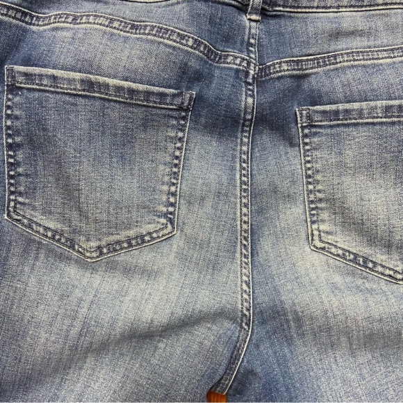 J. Jill Denim Women's Blue Jeans Size 20 High Rise Straight Leg Raw Hem Stretch - Picture 13 of 14